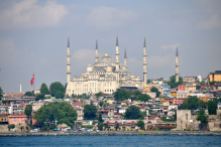 Mosquée Bleue, Istanbul vue du traversier vers l'Île des Princes (Buyukada)
